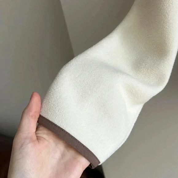 BearPaw Outdoors Polar Fleece Zip Up Jacket, Taupe/Cream, Size Medium - Picture 6 of 16